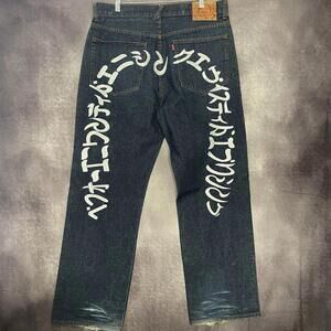 Vintage Y2K Rare Evisu Jeans‎ Embroidered Men Size 38
